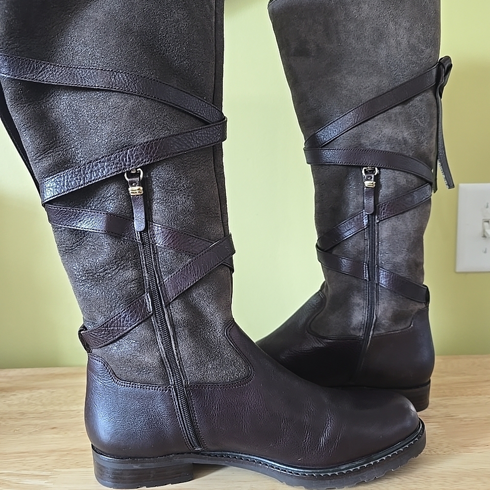 Via Spiga Dark Brown Knee Boots Size 7.5M